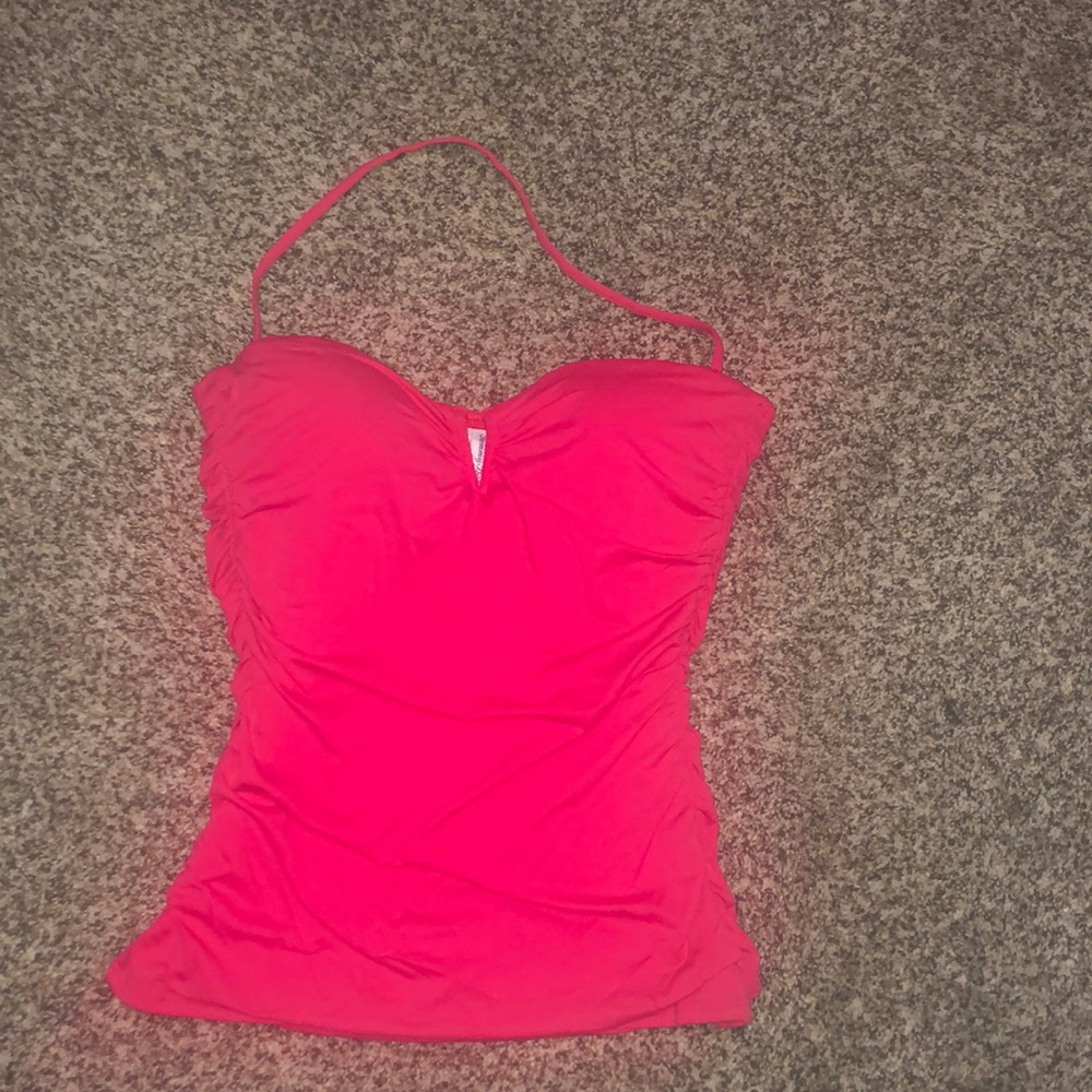 Hot pink Tommy bahama vfront halter swim tankini